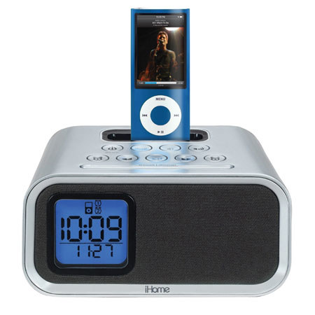 iHome IH22SV Dual Alarm Clock Speaker System for iPod