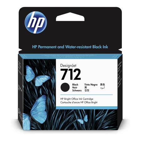 HP 712 80ml Black DesignJet Ink Cartridge for T650/T630/T230/T210/Studio Plotter