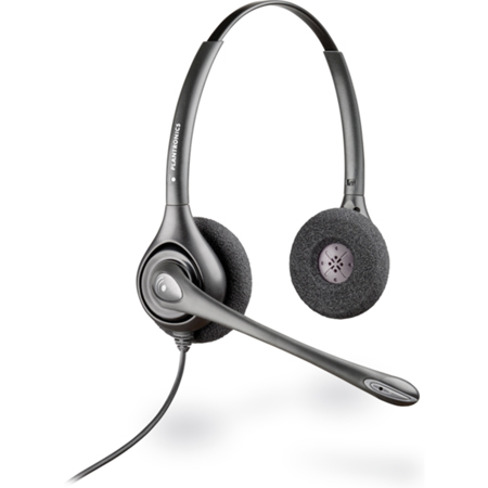 HP Poly HW261N-DC Dual Channel On-Ear Headset, TAA Compliant, Black