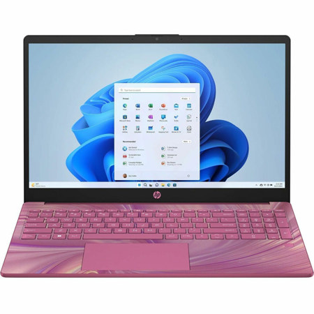 HP 15-fd0109ds 15.6" HD Laptop, Intel N100 0.8GHz, 4GB RAM, 128GB UFS, Windows 11 Home S Mode, Sunkissed Plum - Refurbished