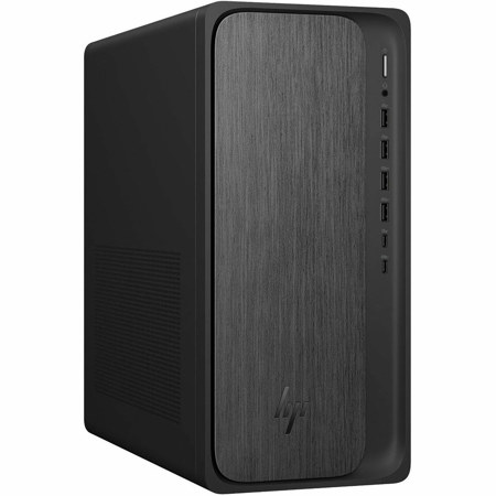 HP OmniDesk M02-0340 Desktop Computer, AMD Ryzen 7 8700G 4.2GHz, 16GB RAM, 512GB SSD, Windows 11 Home, Gray Wood/Jack Black