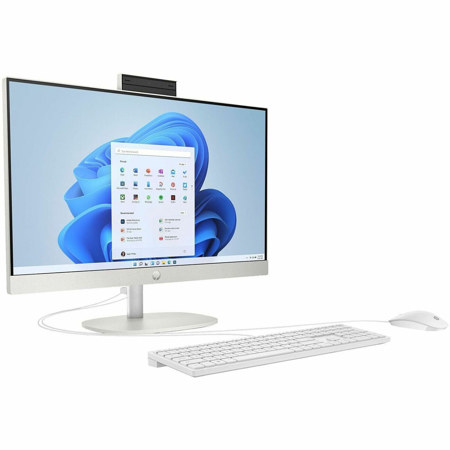HP 24-cr0210 23.8" Full HD All-in-One Touchscreen Desktop Computer, AMD Athlon Silver 7120U 2.4GHz, 8GB RAM, 256GB SSD, Windows 11 Home, Shell White