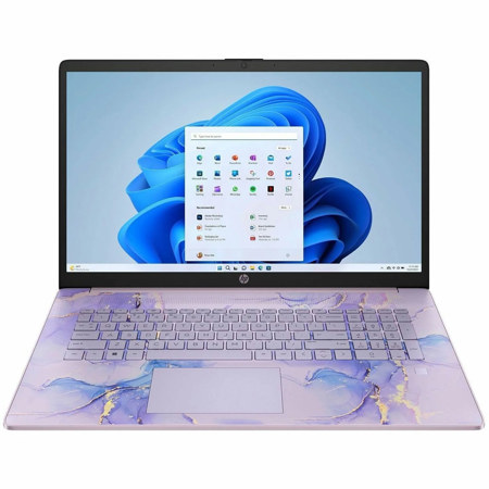HP 17-cn0513nr 17.3" HD+ Laptop, Intel Celeron N4500 1.1GHz, 4GB RAM, 256GB SSD, Windows 11 Home, Winter Lavender/Natural Silver