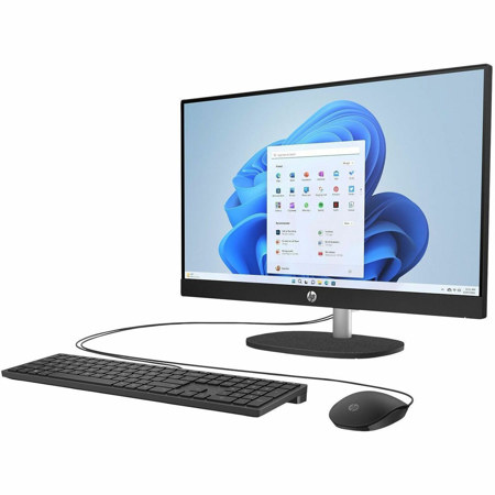 HP 24-cr0430 23.8" Full HD All-in-One Desktop Computer, Intel Core i3-N300 0.8GHz, 8GB RAM, 256GB SSD, Windows 11 Home, Jet Black
