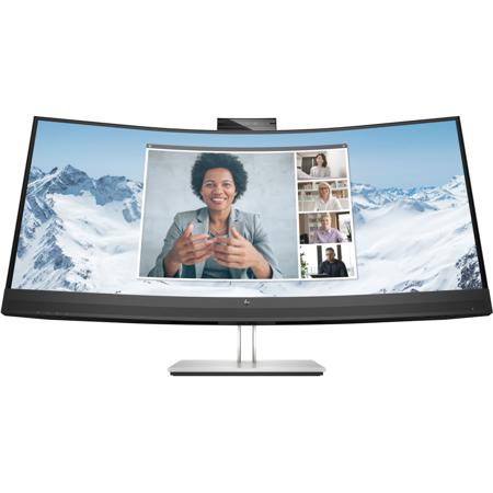 HP E34m G4 34" 21:9 WQHD USB-C Video Conferencing VA LCD Curved Monitor, Built-In Speaker