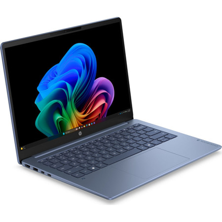 HP OmniBook 3 14-hz0688nr 14" WUXGA OLED Copilot+ PC Laptop, Snapdragon X X1-26-100 3.0GHz, 16GB RAM, 512GB SSD, Windows 11 Home, Starlit Blue