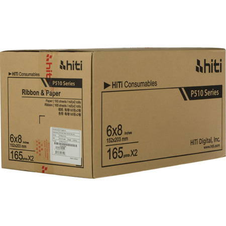 HiTi P510 6x8 Ribbon & Paper Case, for Total of 330 6x8" Prints