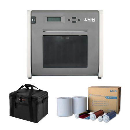 HiTi P525L Compact Dye Sub Photo Printer, Bundle with 6x8" Ribbons and Paper Set, Padded Printer Carrying Case