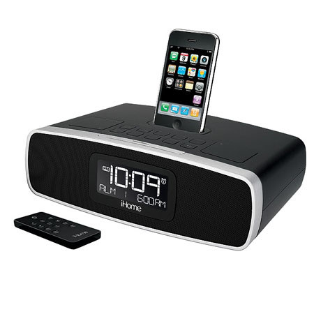iHome IP90BK iPhone/iPod Dual Alarm Clock Radio, Black