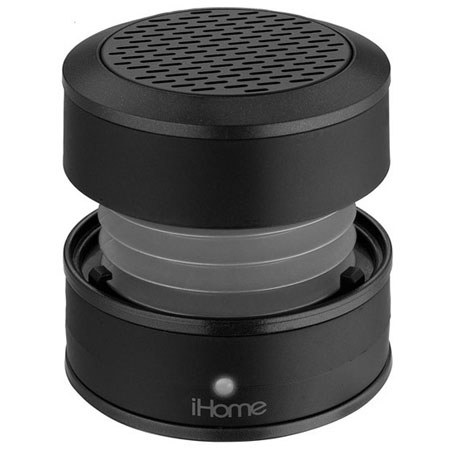 iHome IHM60G Rechargeable Mini Speaker, Black with Grey