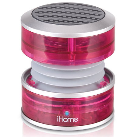 iHome iHM60 CrystalTunes Multimedia Speaker, Pink