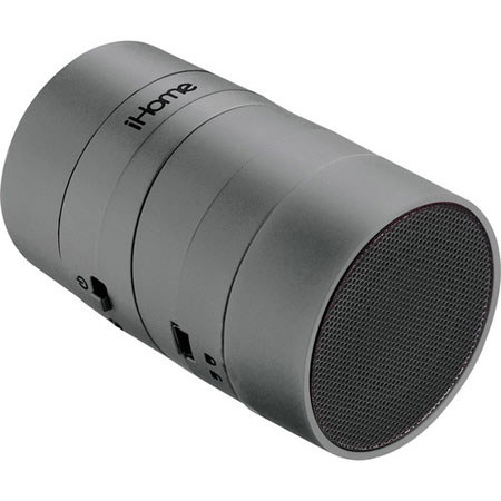 iHome IHM78BC Rechargeable Mini Stereo Speakers for Laptops, iPods, iPhones, with USB Charging, Gunmetal