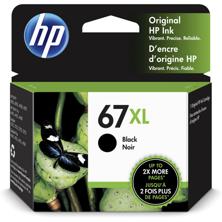 HP 67XL Original High Yield Black Ink Cartridge for Select ENVY and Deskjet