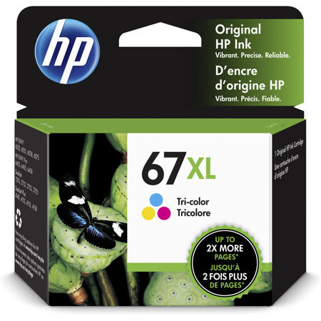 HP 67XL Original High Yield Tri-Color Ink Cartridge for Select ENVY and Deskjet