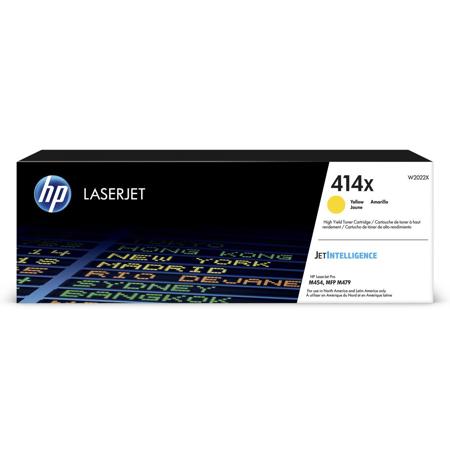 HP 414X High-Yield Original LaserJet Toner Cartridge, Yellow