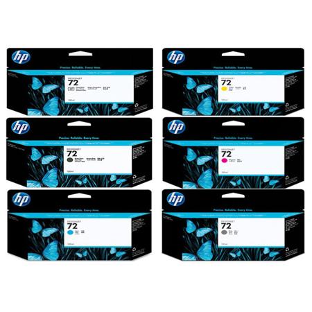 HP 72 130-ml DesignJet Ink Cartridge Bundle