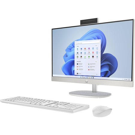 HP 24-CR0090 23.8" FHD AIO Touch, R7 7730U, 16GB, 512GB SSD, W11H, Shell White