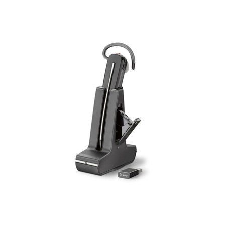 HP Poly Savi 8245 UC Wireless DECT Convertible Headset, Black