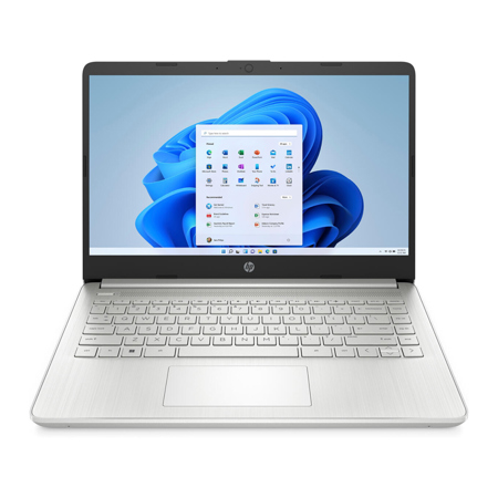 HP 14-dq0711ds 14" HD Touch Laptop, N4120, 4GB, 64GB eMMC,W11H S, Silver- Refurb