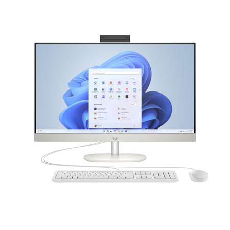 HP 24-cr0110 23.8" Full HD All-In-One Touchscreen Desktop Computer, AMD Athlon Silver 7120U 2.4GHz, 8GB RAM, 256GB SSD, Windows 11 Home, Shell White