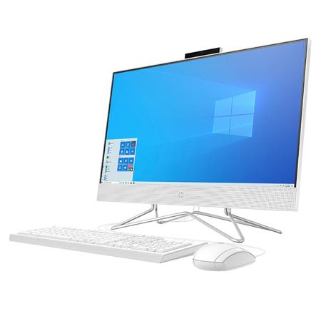 HP 24-dd0010 23.8" Full HD All-In-One Desktop Computer, AMD Athlon Silver 3050U 2.3GHz, 8GB RAM, 256GB SSD, Windows 10 Home, Free Upgrade to Windows 11, Snow White
