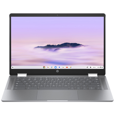 HP Chromebook PLUS x360 14" Full HD 2-In-1 Touchscreen Laptop, Intel Core i3-N305 1.8GHz, 8GB RAM, 128GB Flash Memory, ChromeOS, Mineral Silver