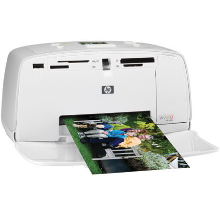 HP Photosmart A516, Portable 3 Color Compact Photo Inkjet Printer with USB Interface