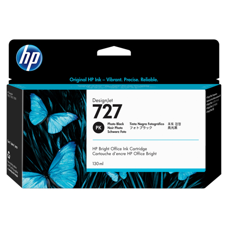 HP 727 130-ml Photo Black Designjet Ink Cartridge