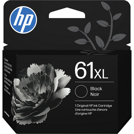 HP 61XL High Yield Black Original Ink Cartridge, 360 Pages Yield