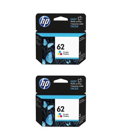 HP 2x 62 Tri-Color Original Ink Cartridge, 165 Pages