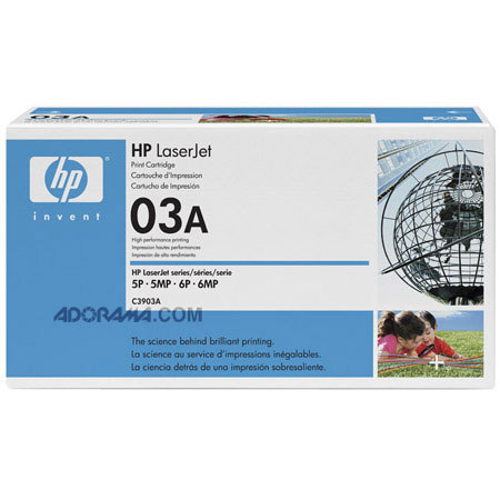 HP LaserJet C3903A Black Print Cartridge, 4,000 Sheets