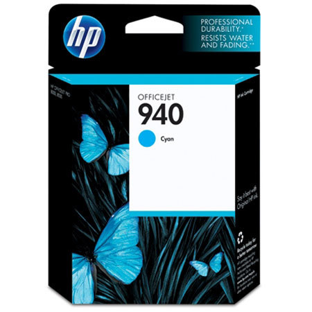 HP 940 Cyan Officejet Cartridge C4903AN, 900 Pages