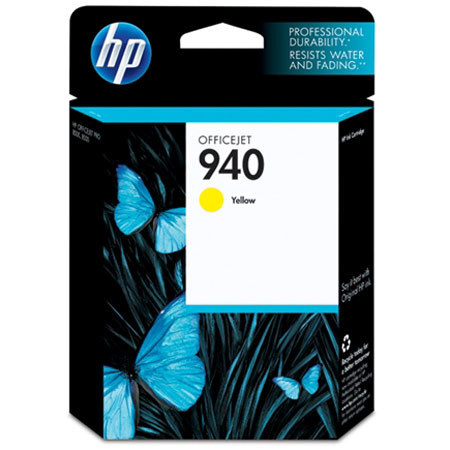 HP 940 Yellow Officejet Cartridge C4905AN, 900 Pages