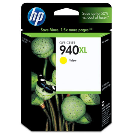 HP 940XL Yellow Officejet Cartridge C4909AN, 1400 Pages