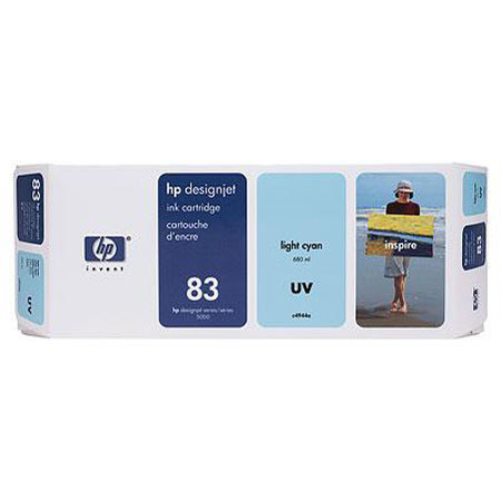 HP C4944A 83 680-ml Light Cyan UV Ink Cartridge
