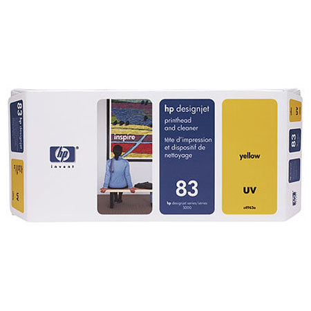 HP 83 Yellow UV Printhead and Cleaner