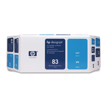 HP C5001A 83 Value Pack Cyan UV Ink Cartridge