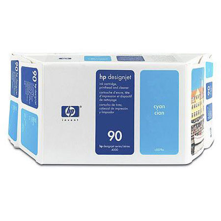 HP 90 400-ml Cyan Ink Cartridge/Printhead/Cleaner