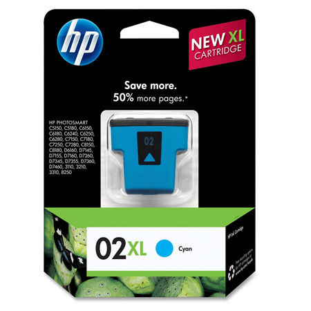 HP 02XL Cyan Ink Cartridge