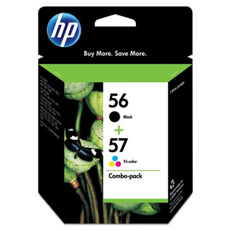 HP #56A Black/57A Tri-Color Inkjet Cartridge Combo