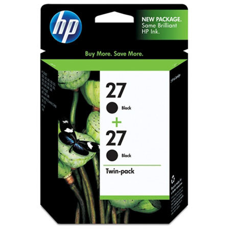HP 27 #C9322FN Two-Pack Black Ink Cartridges