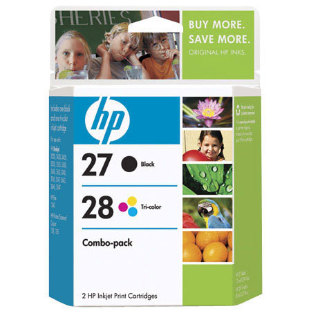 HP C9323FN #27/28 Combo, Tri-Color Inkjet Cartridges