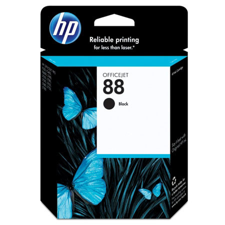 HP 88 Black Ink Cartridge Vivera Inks for Select OfficeJet PRO Printers, 20.5ml
