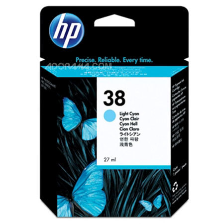 HP 38 Light Cyan Pigment Cartridge C9418A, Vivera Inks
