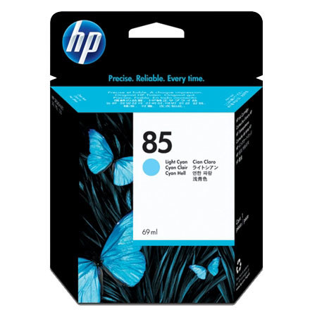 HP #85 Light Cyan Ink Cartridge for Designjet 30, 90 & 130 Inkjet Printers, 69ml