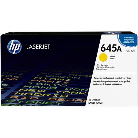 HP C9732A Color LaserJet Yellow Print Cartridge, Yields 12,000 Pages