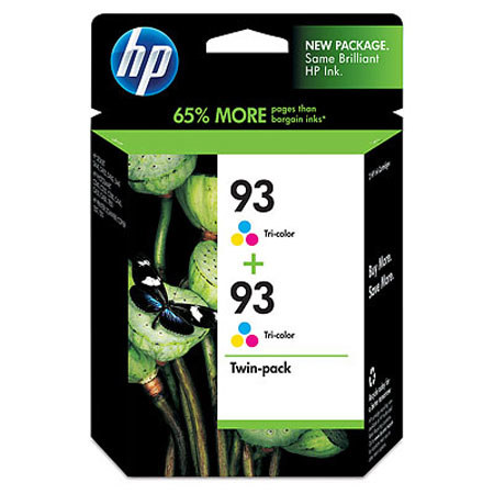 HP 93 Tricolor Inkjet Cartridge Twin Pack