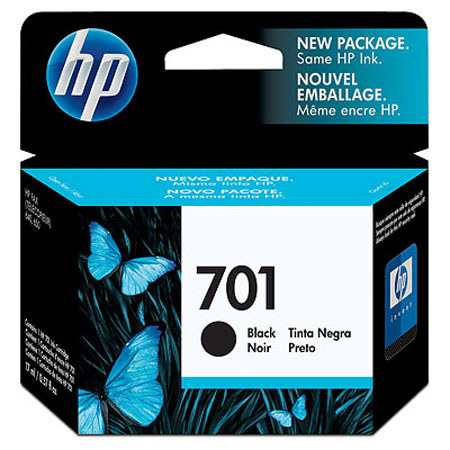 HP 701 Black Inkjet Print Cartridge f/ 640/650/2140 Fax