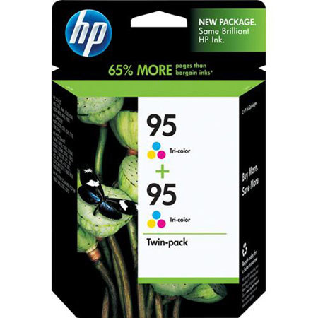HP #95 2-Pack Tricolor Inkjet Cartridges for 1100 Pages