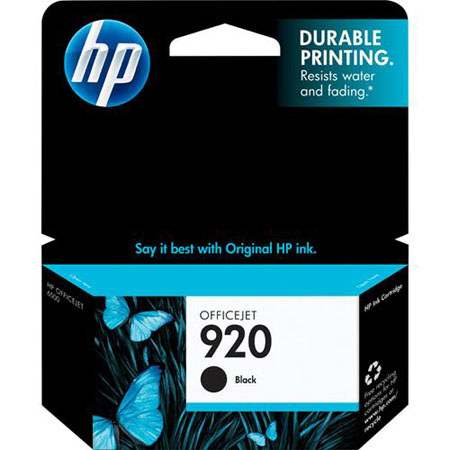 HP 920 Black Officejet Ink Cartridge, Yield 420 Pages